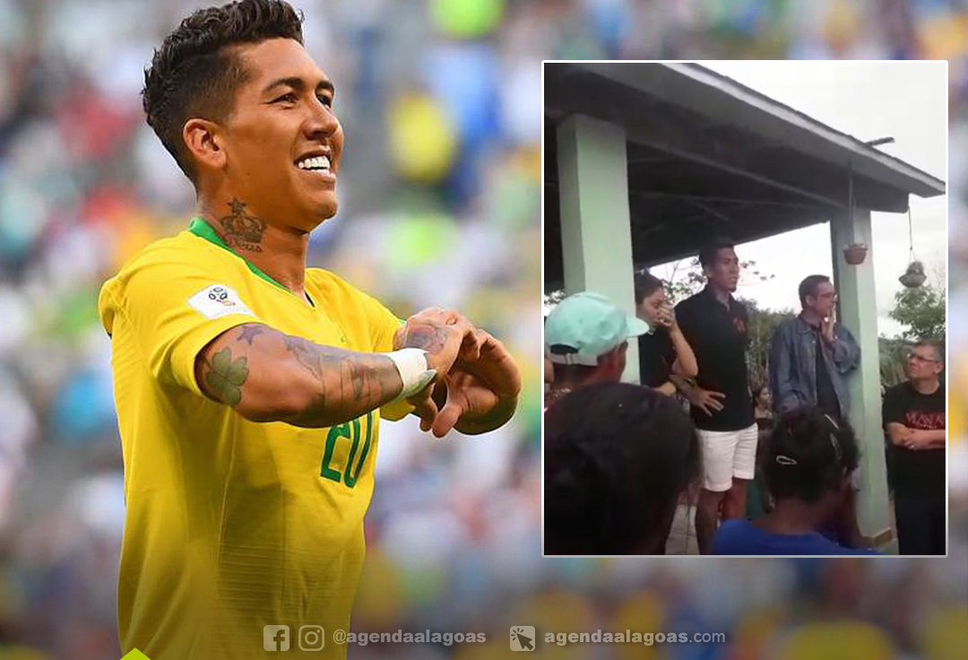 Jogador da Seleção Brasileira, Roberto Firmino visita o povoado Serra da Mandioca