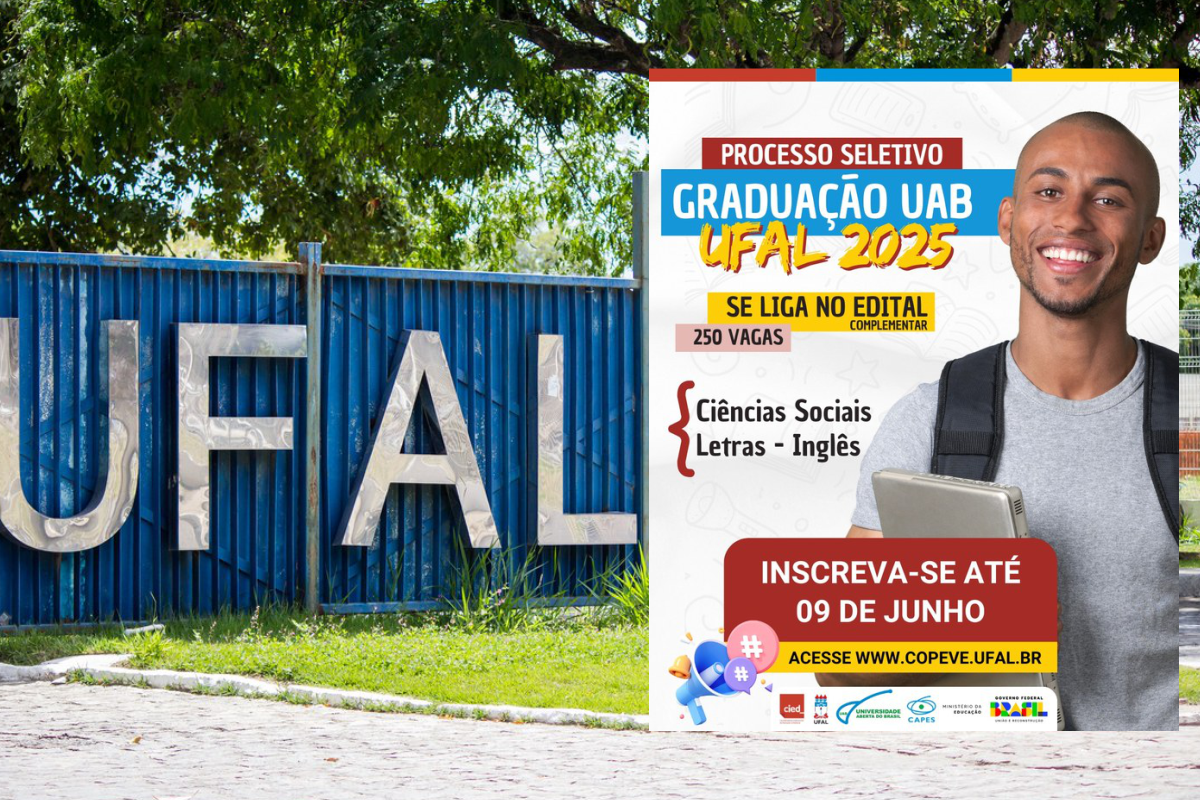 Ufal lança edital com 250 vagas para graduação a distância em dois cursos