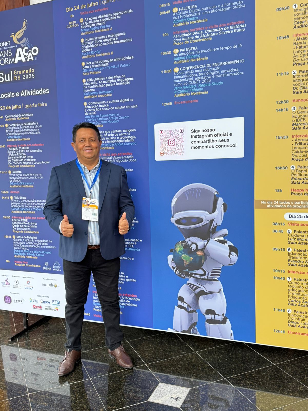 Prefeito Josias Aprígio participa do CONET em Gramado e reforça seu compromisso com a educação de qualidade